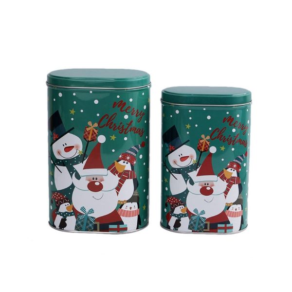 Green Santa & Friends Green Tall Storage Box | Set of 2 Discount