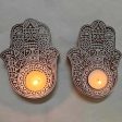 Hamsa Hand Tea Light Holder | Set Of 2 Online now