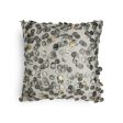 Silver Tara Hand Embroidered Faux Silk Cushion Cover Cheap