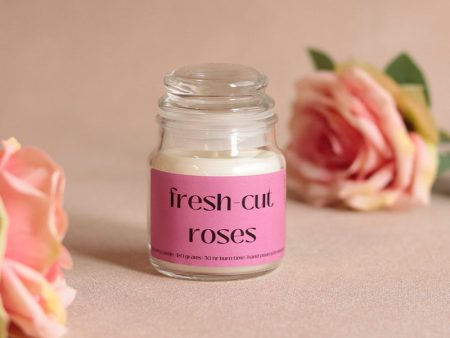 Fresh Cut Roses Scented Jar Candle | Single | 5.84 x 5.84 x 8.38 cm   2.3 x 2.3 x 3.3 inches Cheap