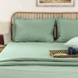 Green Sage Cotton Satin Bedding Set With Pillow Cover | Double Size | 90 x 108 Inches Supply