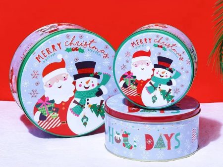 Happy Holidays Round Storage Box | Set of 3 Fashion