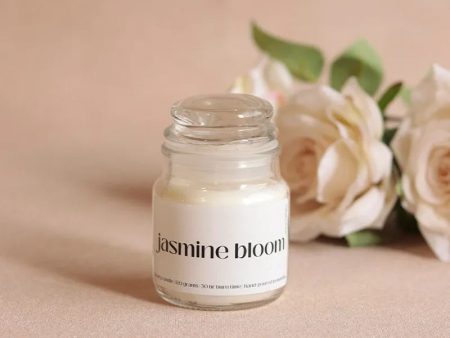 Jasmine Bloom Scented Jar Candle | Single | 5.8 x 8.4 cm   2.3 x 3.3 inches For Sale