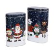 Santa & Friends Blue Tall Storage Box | Set of 2 For Sale