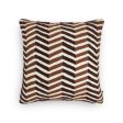 Hand Embroidered Brown Lahar Linen Cushion Cover | 12 x 12 inches , 16 x 16 inches , 12 x 20 inches Hot on Sale