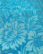 ONLY SOFA COVER | Blue Floral Velvet Sofa Cover 5 Seater | 68 X 26 Inches For Sale