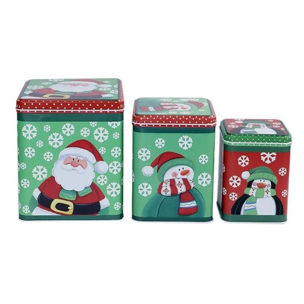 Green Santa & Snowman Box | Set of 3 Hot on Sale