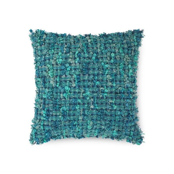 Cerulean Gunjan Handwoven Linen Cushion Cover | 12 x 12 inches , 16 x 16 inches , 12 x 20 inches , 20 x 20 inches Sale