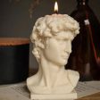 Big David Greek Sculpted Candle | 7.6 x 7.6 x 14 cm   3 x 3 x 5.5 inches For Sale