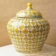 Garden Handpainted Ceramic Storage Jar | 7 x 7 x 8 inches Online Hot Sale