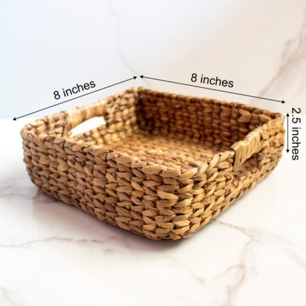 Water Hyacinth Boxy Tray Online Hot Sale