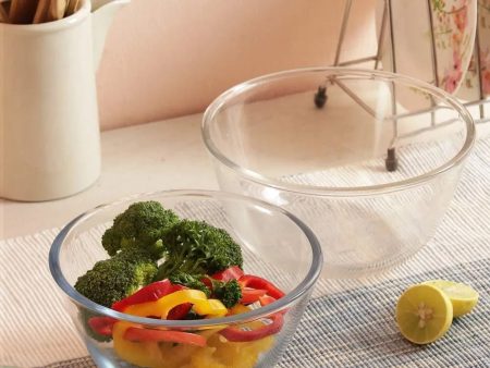 Glass All-Purpose Mixing Bowls | Set of 2 | 1L & 2.1L Sale