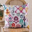 Punch Ikat Embroidery Cotton Cushion Cover| 16 x 16 inches , 12 x 20 inches , 20 x 20 inches Online