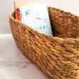 Water Hyacinth Elliptical Basket | 14 Inches Online Hot Sale