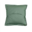 Green Sage Cotton Cushion Cover | Set of 2 | 16 x 16 Inches For Sale