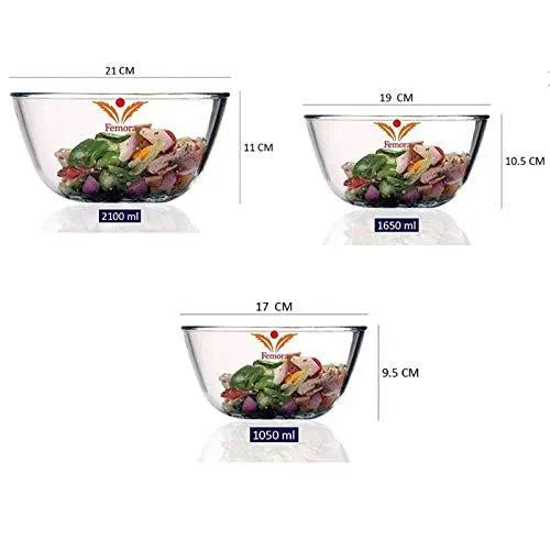 Classic Round All-Purpose Mixing Bowl | Set of 3 | 1L, 1.6L & 2.1L For Discount