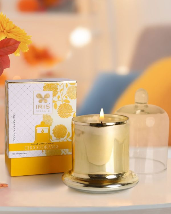 Gold Collection | Choco Orange Bell Jar Candle Fragrance | 10.16 x 15.24 cm , 10.16 x 17.78 cm   4 x 6 inches , 4 x 7 inches Online Hot Sale