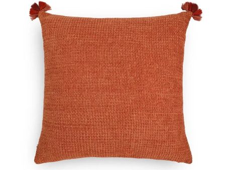 Rust Ananya Handwoven Linen Cushion Cover | 12 x 12 inches , 16 x 16 inches , 12 x 20 inches , 20 x 20 inches Online now