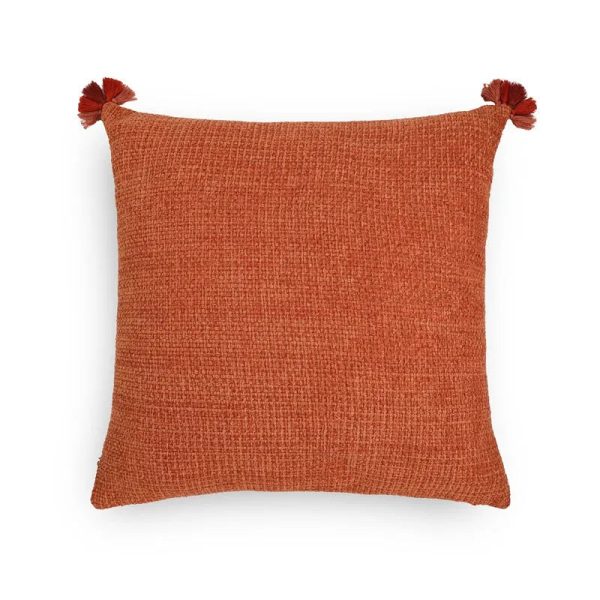 Rust Ananya Handwoven Linen Cushion Cover | 12 x 12 inches , 16 x 16 inches , 12 x 20 inches , 20 x 20 inches Online now