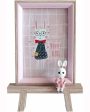 Pink Bunny Wooden Photo Frame With Rabbit Online Hot Sale