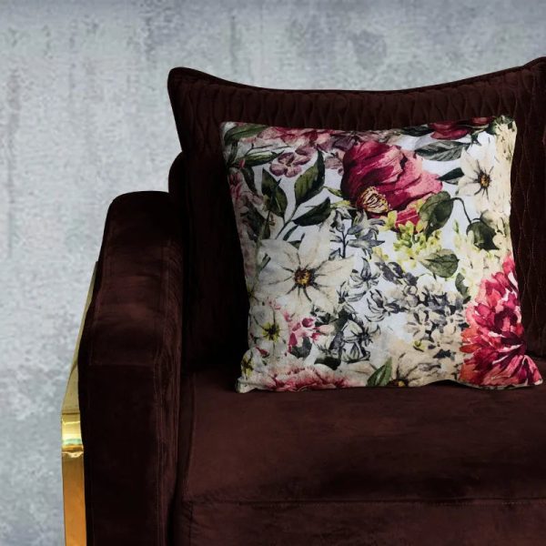 Marina Blossom Velvet Cushion Cover | 12 x 12 inches , 16 x 16 inches , 18 x 18 inches , 20 x 20 inches Hot on Sale