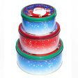 Seasons Greetings Round Storage Box | Set of 3 Hot on Sale