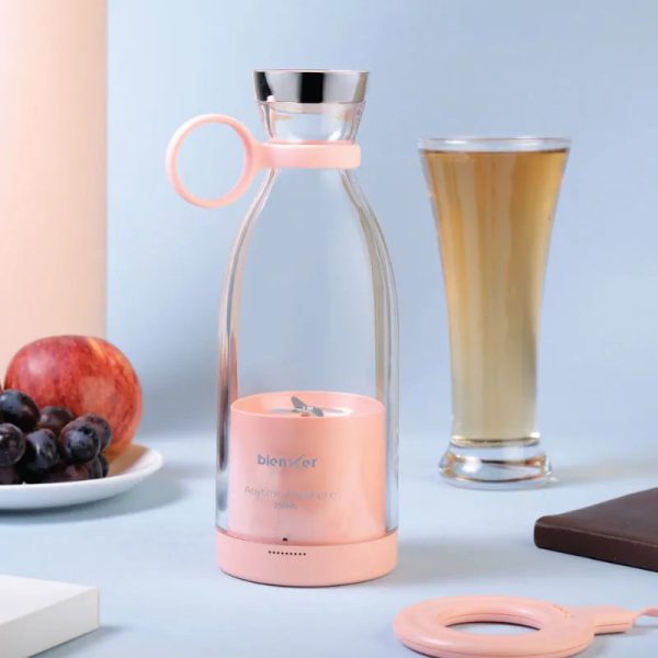 Classic Pink Mini Portable Juicer Blender With Wireless Charging | 350 ml Discount