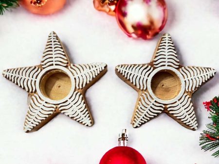 Christmas Star Tea Light Holder | Set Of 2 Sale