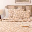 Beige Genda Phool Cotton Duvet Cover | Double Size | 90 x 108 Inches on Sale