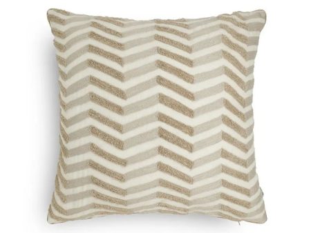 Hand Embroidered Cream Lahar Linen Cushion Cover | 12 x 12 inches , 16 x 16 inches , 12 x 20 inches Sale