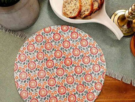 Tangerine Round Mat | Set of 2 Cheap