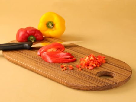 Cresta Oval Chopping Board  |  Teak Wood Online now