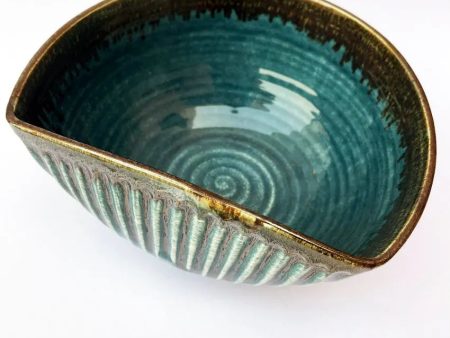 Teal Designer Ceramic Serving Bowl | 8 x 7 x 4 inches Online