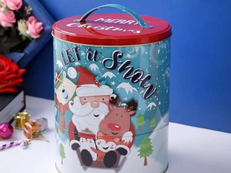 Large Blue Christmas Storage Container | 7 x 8 inches Online Sale