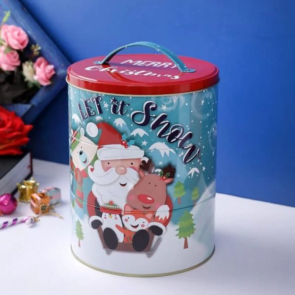 Large Blue Christmas Storage Container | 7 x 8 inches Online Sale