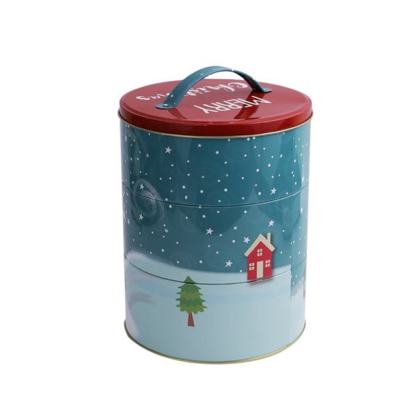 Large Blue Christmas Storage Container | 7 x 8 inches Online Sale