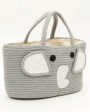 Elephant Face Diaper Cotton Basket With Handles Online Hot Sale