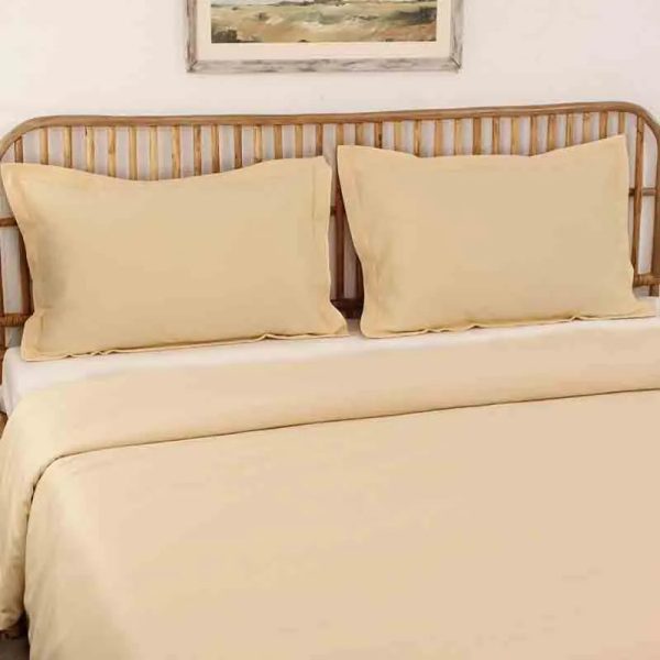 Beige Ginger Cotton Duvet Cover | Double Size  | 90 x 108 Inches Discount