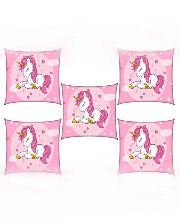 Unicorn Raising Cushion Cover | Set Of 5 | 12 x 12 Inches Cheap