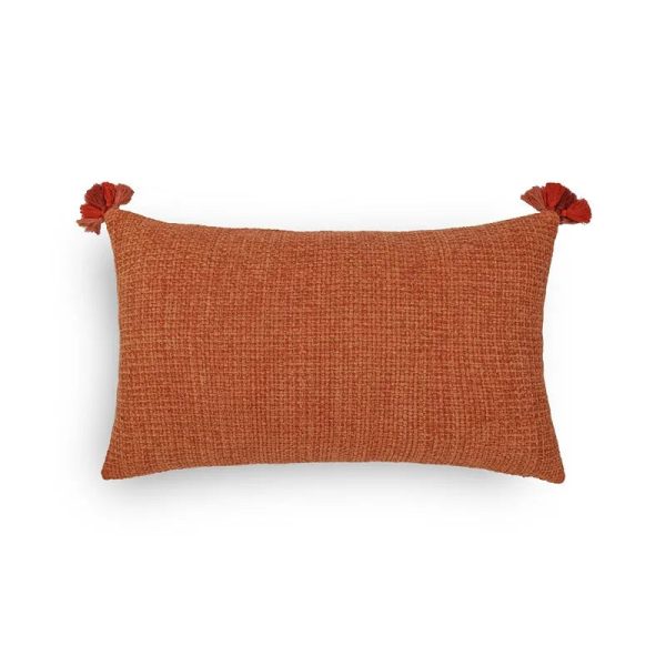 Rust Ananya Handwoven Linen Cushion Cover | 12 x 12 inches , 16 x 16 inches , 12 x 20 inches , 20 x 20 inches Online now