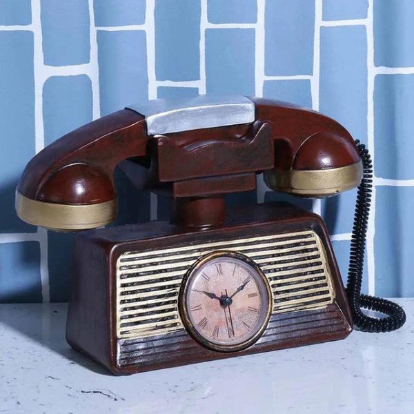 Vintage Decorative Telephone Tabletop Clock Online Sale