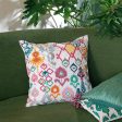 Punch Ikat Embroidery Cotton Cushion Cover| 16 x 16 inches , 12 x 20 inches , 20 x 20 inches Online