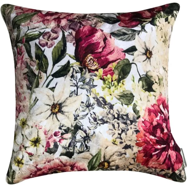 Marina Blossom Velvet Cushion Cover | 12 x 12 inches , 16 x 16 inches , 18 x 18 inches , 20 x 20 inches Hot on Sale