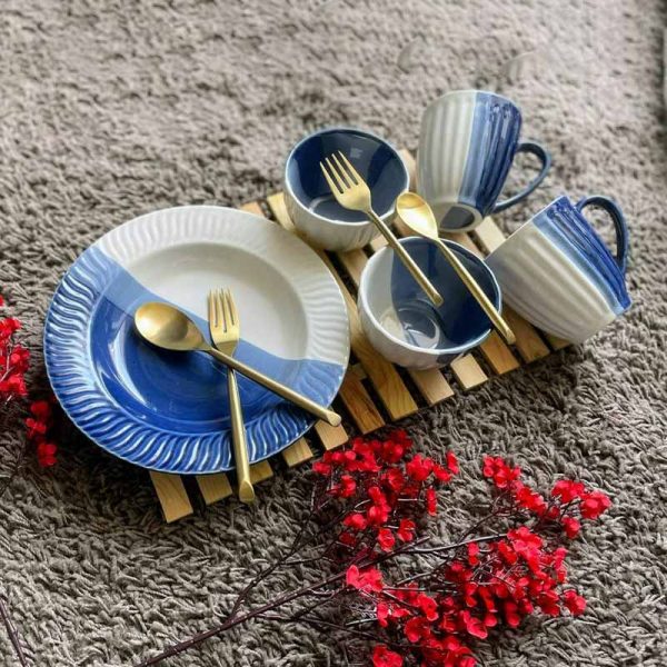 Hestia Ceramic Deep Pasta Plates Set | Set of 9 Online Sale