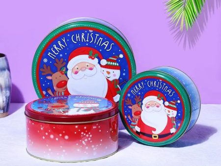 Seasons Greetings Round Storage Box | Set of 3 Hot on Sale