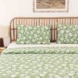 Green Genda Phool Cotton Duvet Cover | Single Size  | 60 x 90 inches For Sale