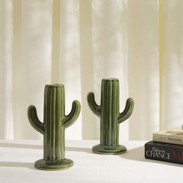 Ceramic Cactus Vases | Set Of 2 Cheap