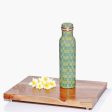 Refreshing Green Digital Print Copper Bottle | 3 x 4 x 11 inches For Cheap