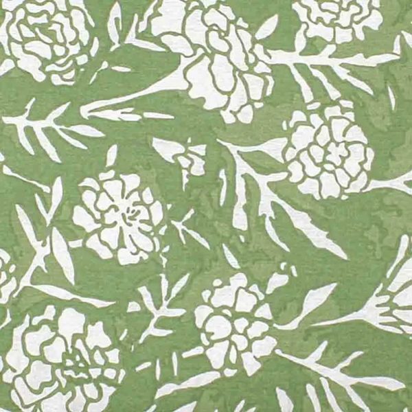 Green Genda Phool Cotton Duvet Cover | Single Size  | 60 x 90 inches For Sale