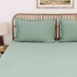 Green Sage Cotton Satin Bedding Set With Pillow Cover | Double Size | 90 x 108 Inches Supply